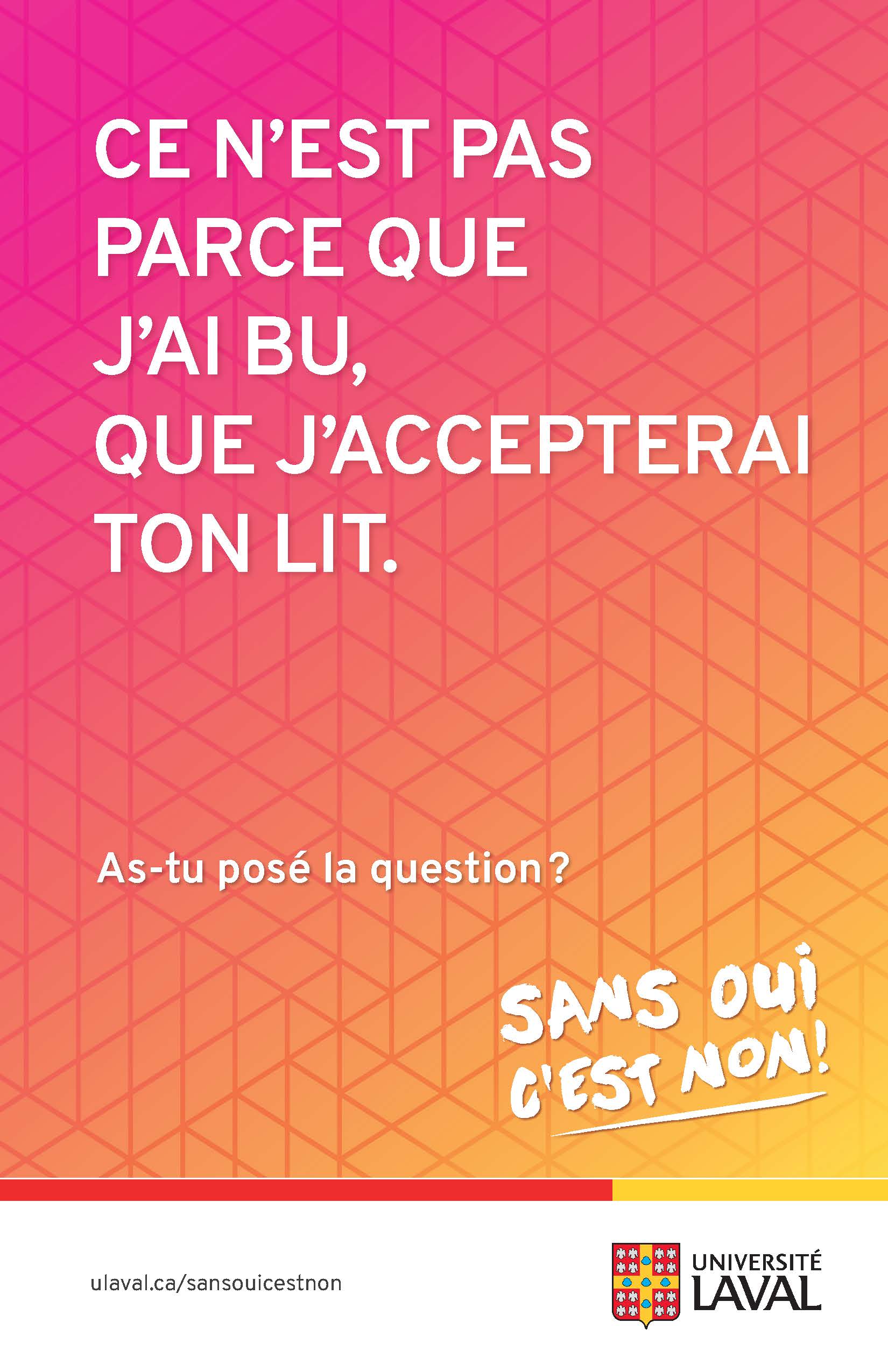 Affiche de sensibilisation « As-tu posé la question ? »