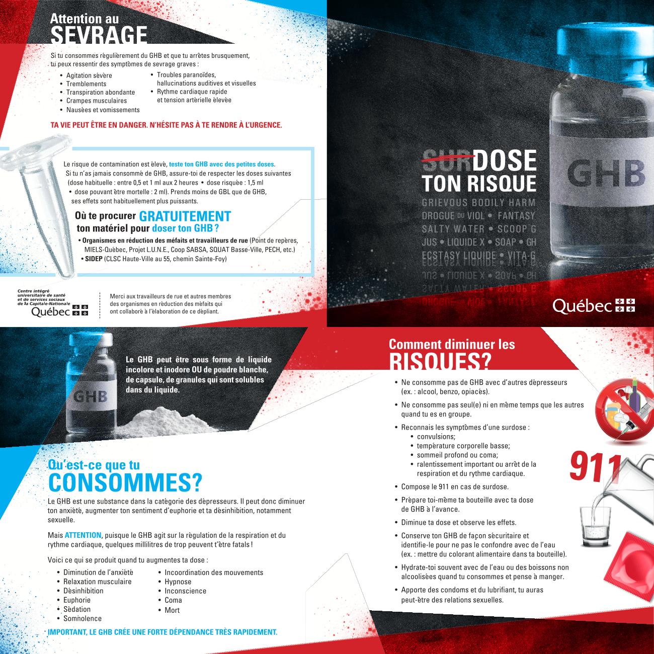 Feuillet de sensibilisation « Dose ton risque »